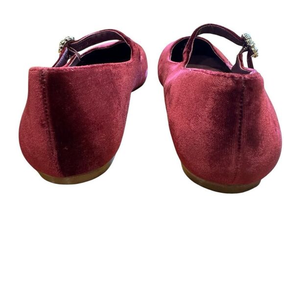 Revolve Larroude Blair Ballet Flat In Wine Velvet - Picture 11 of 11